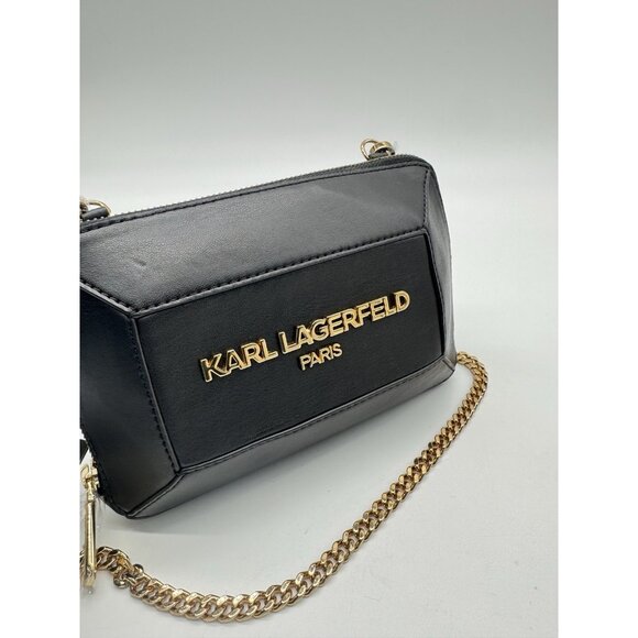 KARL LAGERFELD Paris Georgette small chain link shoulder bag - Black - Picture 6 of 6